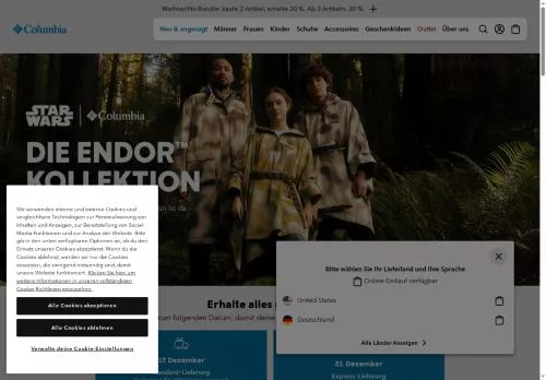 Columbia Dezember 2025