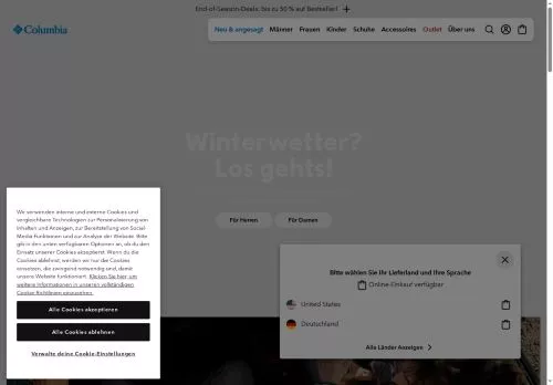 Columbia Februar 2026