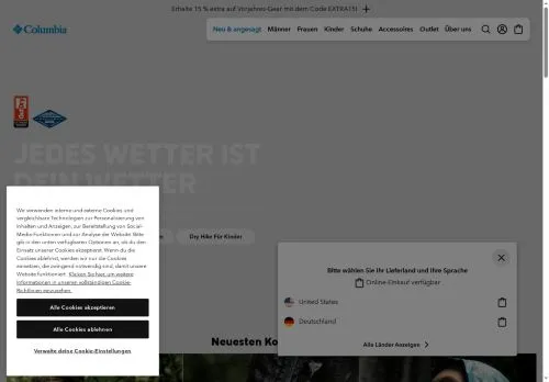 Columbia März 2026