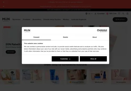 Miin Cosmetics Oktober 2026