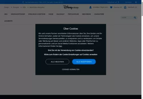 Disney Store Dezember 2025