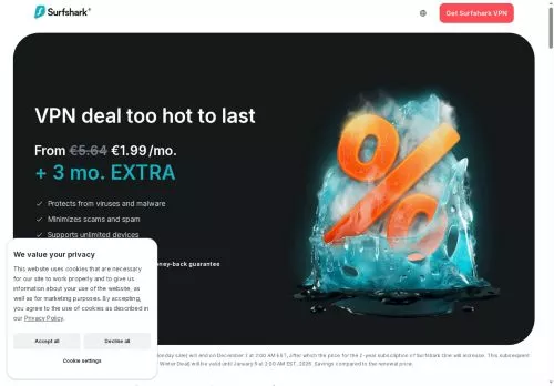Surfshark VPN Dezember 2025